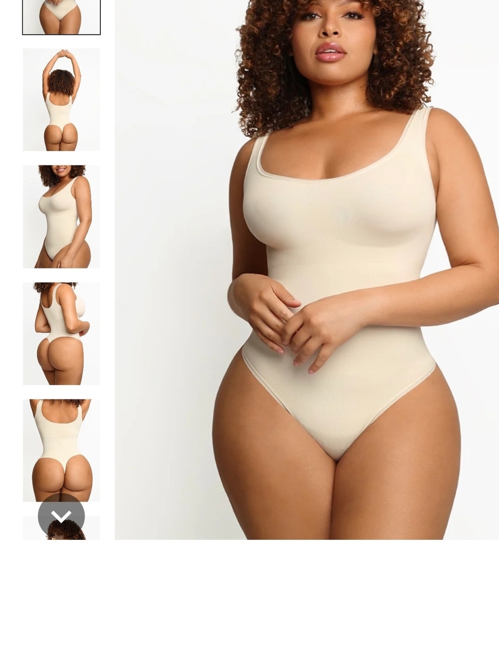 Seamless Sculpting Bodysuit - Cream